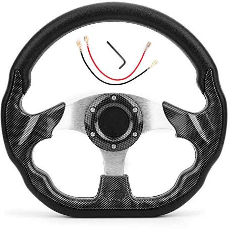 Sportlenkrad Autozubehör Autohupen 320MM Universal-Auto-Lenkrad-Carbon-Faser-Art Racing Drift Mit Hupenknopf Lenkrad Sport Lenkrad