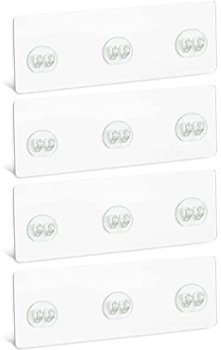 Qiic 4 PCS Shower Caddy Adhesive Replacement Hook, No Drilling