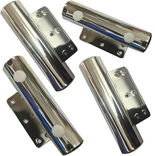 unbeatableoffers Chrome Silver Metal Tube Legs Furniture Feet Sofa Bed Chair Stools Cabinet Uk (8 Legs)
