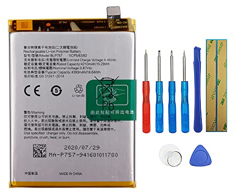 Swark Batterie BLP757 compatible avec Oppo Realme 6 & 6S & 6i & 6Pro RMX2061 Pro & Reno3 Reno 3 avec outils