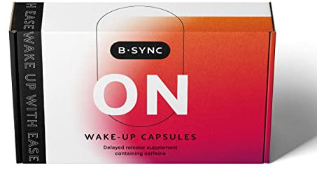 B-SYNC ON Energy Supplements – Wake Up Tablets for Naturally Boosting Energy – Vitamin B5, B12, Zinc & Caffeine – Vegan, Sugar, Lactose & Gluten Free – for Jet Lag, Shift Work & Sports