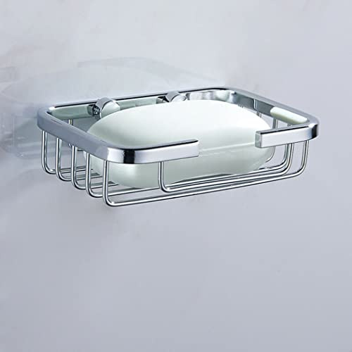 Silberner Edelstahl-Seifenhalter für Badezimmer, Wandmontage, Aufbewahrungsregal für Zuhause Badezimmer Küche Balkon, 120 * 85 * 30mm(Bohrmaschine erforderlich)
