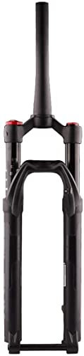 ZECHAO 27,5 29in MTB Luftaufhängung Gabel, Fahrt 100 -mm -Rückprall einstellen Mountainbike Frontgabeln verjüngte Schultersteuerung durch 15 mm Fahrrad Federgabel (Color : Black, Size : 27.5inch)