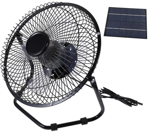 Ventilateur Solaire USB Mini de Bureau , Rotation 360° , Plastique Noir