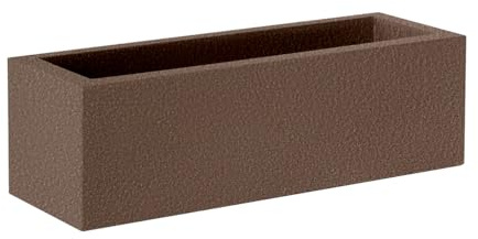 Newgarden Pflanzkübel rechteckig Bronze lang 100 x 35 cm, Pflanzkasten als Raumteiler für außen und innen – Jara