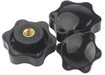 Flügelmuttern und -schrauben, M4M5M6 M8 M10 Sternkopf-Handklemmmuttern Knopf Kunststoff-Rändelmuttern (Farbe: Noir, Größe: 4 Stück M6x25) (Color : Noir, Size : 4pcs M5x32)