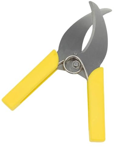 perfk Tijera cortadora de ladridos de Anillo, Herramientas de poda para anillar, Tijera para podar árboles de jardín, Herramienta de poda para Plantar, Mango Amarillo