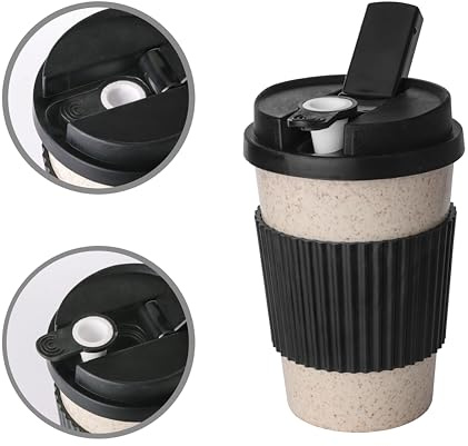 Free Boy Kaffeebecher Wasserpfeife Kunststoffbecher Reise Bong, Enthält 2 Räucherschalen, Schwarz