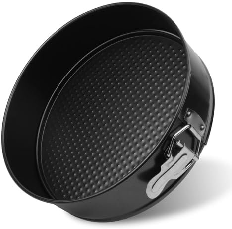 Sihuuu Cheesecake Pan, Springform Pan Set,4/7/8/9 inch Nonstick Leakproof Springform Pan for Mini Cheesecakes, Pizzas, Quiches (Black, 7 inch)
