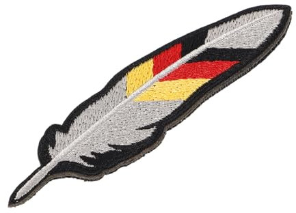 DIYEAH Kompakter Bestickter Aufnäher Mit Flagge-design Haken Und Schlaufen Mantel Und Kleideraufnäher Federabzeichen Leicht Und Platzsparend Für Kleidung Taschen Und Rucksäcke