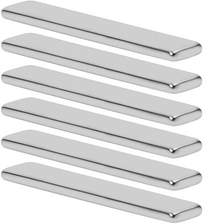 6 Stück Neodym Magnete Extra Stark, 60x10x3mm Rechteckig und Klein, Flache Magnete für Handwerk, Haus und Büro