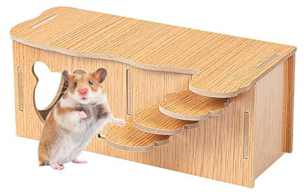 Tuxxjzm Hamsterkäfig Zubehör Tierhaus Zubehör Tier Wohnhaus mit Kletterleiter für Zwerghamster Rennmäuse Hamster