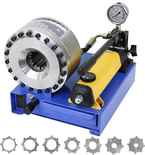 Máquina Crimpadora De Mangueras Hidráulicas, Con 7 Juegos De Matrices De Crimpado, Diámetro De Ajustable, Apertura Máxima Del Molde De 40 Mm, Adecuada Para Procesamiento De Hardware, Etc.