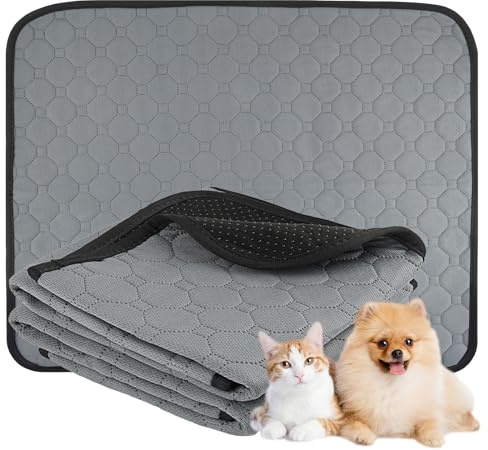2 Stück Welpenunterlagen Waschbar, 100 × 75cm PIPI Matten für Hunde | Super Saugfähig, Wiederverwendbare Hundetrainingspads, Hundedecke Wasserdicht Antirutsch, Hundematte für Boden Sofa Auto Reis