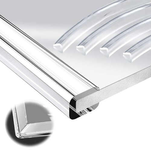 YCBTPS 5m Silikon Kantenschutz, U Kanal Kanteneckenschutz, Transparenter Kantenstreifen, PVC Schutzstreifen Für Schranktür, Schutzstreifen Für 1-26 Mm Kante(Widths 4-5mm)
