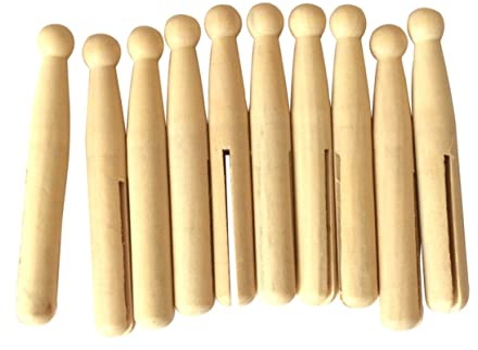 PERSELOSO 10 Pièces Pinces à Linge En Traditionnel Pour Poupées Créatif Naturel Pratique Loisirs Créatifs Décoration De Gâteaux Artisanat Fêtes