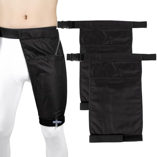 ZXMOBY Catheter Leg Bag Holder with Adjustable Waist Belt,Portable Catheter Urine Collection Pouch Cover,Secure Hidden Urine Bag Holder Collection Pouch for Catheter/Post-Surgery Care