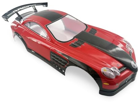 1/10 Scale RC Drift Racing Touring On Road Car Painted Body Shell, Spoiler Included, Pre-Cut, 258mm Wheelbase - Mercedes-Benz SLR McLaren Style