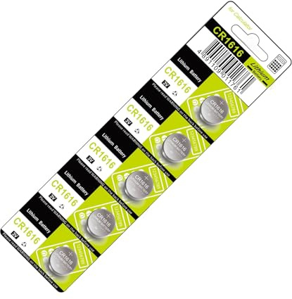 FHGSPQWM Pilas de botón CR1616 de 10/5 unidades, voltajes de 3 V, 55 mAh, fuente de alimentación estable para relojes electrónicos, juguete para relojes, calculadoras, juguete