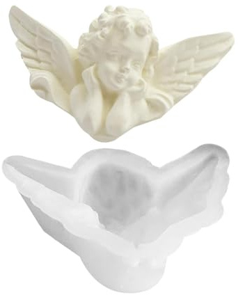 3D-ängelform - silikongjutform, non-stick hantverksverktyg | Detaljerad | figur för att göra chokladhartsljus, -själv-dekoration, handgjorda studioprojekt