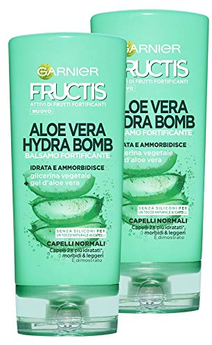 Garnier Fructis Aloe Vera Hydra Bomb Conditioner für normales Haar, feuchtigkeitsspendend und leicht, 200 ml, 2 Stück