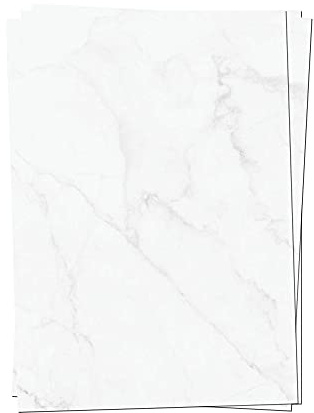 PRESENTOU - 50 fogli di carta da lettere stampata su entrambi i lati, 120 g, carta di design, certificati, menù, lettera d'amore (mélange, 50 fogli)