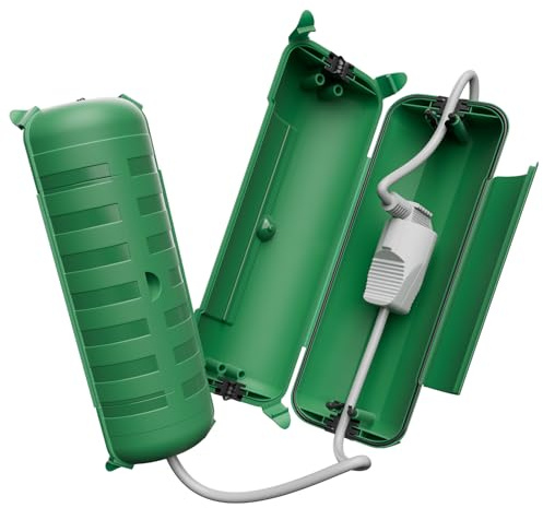RESTMO 2er Set Wasserdichte Kabelbox Outdoor, Steckerschutz für Verlängerungskabel