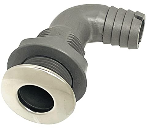 Taskar Thru-Hull Bilgehaut, 25 mm, gebogen, Boote, Edelstahl, Ablaufstopfen