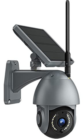 POMIACAM Solar Camera Y4A WIFI IP Camera Solar Battery Dual Powered Camera 1080P 2MP HD View Two-way Voice Call Full Color Night Vision IP66 Waterproof Wireless Security Camera
