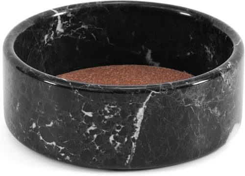 Radicaln Sottobicchieri da vino in marmo da 14 cm sottobicchieri in bottiglia nera per home bar, porta in sughero assorbente ideale per bottiglia di champagne e sala da pranzo