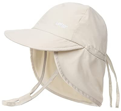 FURTALK Baby Sonnenhut mit Nackenklappe Kleinkind Kinder UPF 50+ Einstellbare Jungen Mädchen UV-Schutz Sommer Mütze Strand Schwimmen Hut