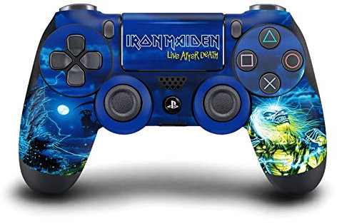 Head Case Designs Offizielle Iron Maiden Live After Death Grafik Kunst Vinyl Haut Gaming Aufkleber Abziehbild Abdeckung kompatibel mit Sony PlayStation 4 PS4 DualShock 4 Controller