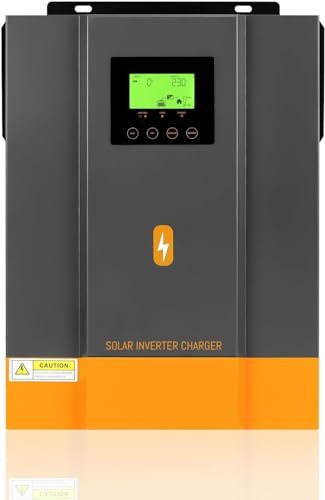 PowMr 3000W Hybrid Wechselrichter 24V DC bis 220V/230V AC Solar Wechselrichter mit 80A MPPT Solarladeregler Max.PV-Eingang 400V, Arbeiten Sie mit Blei-Säure oder Lithium Akku