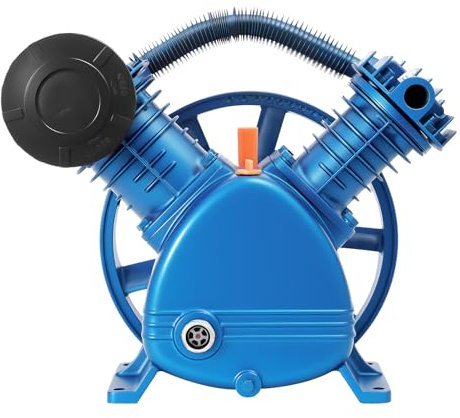 Unidad de Compresor de Aire Comprimido de 5,5 HP en V, Dos Cilindros, Cabezal de Bomba, 1440 RPM, 12 Bar