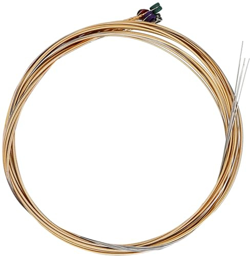 ifundom Gitarrensaiten Edelstahl für Akustikgitarre und Klassische Gitarre mit Farbigen Metallplättchen für Festen Halt Rostbeständige Beschichtung für Exzellente Klangqualität und Leichte