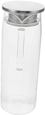 SHOWERORO 1.5l High Borosilicate Glass Water Pitcher, Explosion-Proof Straight Body Water Jug Lid, Large Capacity Cold Drink Pitcher Suitable for Home and Office