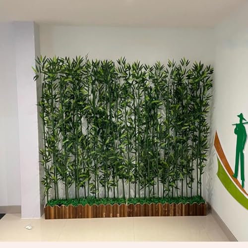 Künstliche Bambuspflanze, große künstliche Bäume für den Außenbereich, Sichtschutz für Zimmer/Wohnzimmer, Raumteiler, Landschaftsdekoration mit Holzsockel (Farbe: 2 m/78,7 Zoll H,