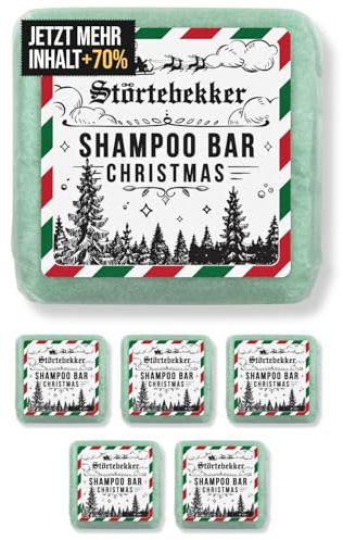 Störtebekker® Premium Shampoo Bar Weihnachtsedition Zimt-Orange Duft (6x) - Festes Shampoo Herren & Damen - 3in1 Duschseife Männer für Haare, Kopfhaut & Bart - vegan, handgefertigt - 6x100g