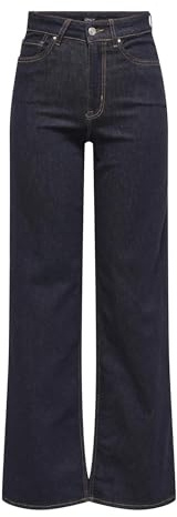ONLY Femme Onlmadisonblush Hw Wide SB DNM Rea02Noos, Bleu Foncé Denim, M / 30L EU