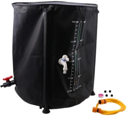 Colcolo Portable Rain Barrel Rainwater Collection System 53 Gallon Versatile Water Butt Rain Catcher Collapsible Rain Barrel