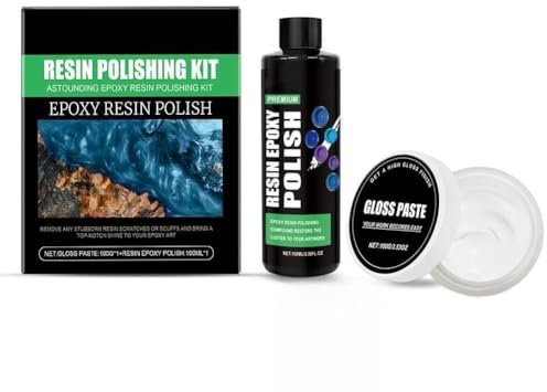Epoxidharz Polierset Resin Art Finishing Kit Epoxy Kratzerentferner für Renovierung und Polieren von Glas Kunststoff Metall
