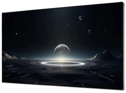 QIUYMGFG videoproyector Proyector láser de vídeo para Cine en casa, tamaño Grande de 72 Pulgadas ~ 150 Pulgadas, Pantalla 4k, Marco Fijo para Sala de Estar y Oficina Pantalla proyector(100 Inch)