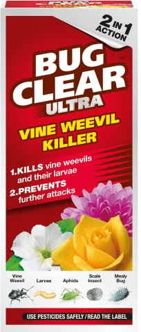 BugClear Ultra Vine Weevil Killer 480ml – Systemic Insecticide for Plants and Containers – Kills Larvae and Adult Vine Weevils – Long-Lasting Root Protection for Ornamental Plants