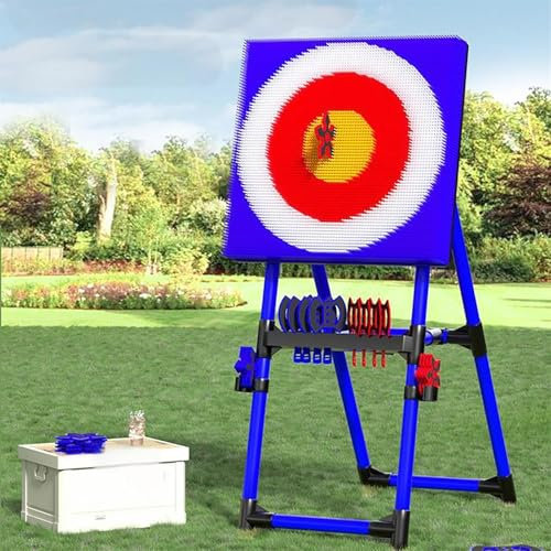 Set Di Gioco Con Bersaglio Da Lancio, Gioco Con Bersaglio Da Lancio Con Ascia Da Cortile, Set Di Gioco Con Bersaglio Da Lancio Pieghevole, Con 8 Asce Volanti A Manico Lungo E 8 Freccette A Sei Stelle