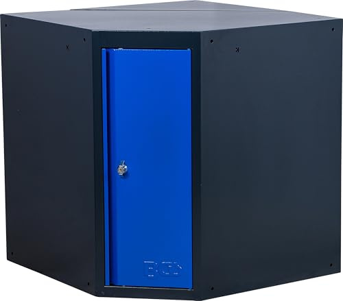BGS 80203 | Werkstattschrank | 1-türig | Eckelement | Schrankwand-System | Freistehend | Pulverbeschichtet | Stahlblechkonstruktion | Zentralschloss mit 2 Schlüsseln | bis 80 kg belastbar