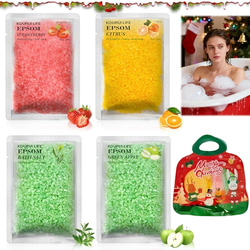 Sels de Bain Noel Set, Sels de bain moussants Femme, Soulagement du Stress
