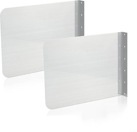 Lot de 2 protections murales en acier inoxydable avec vis, garde l'évier au sec en cas de déversement, protection contre les éclaboussures d'huile de cuisine, 43,2 x 30,5 cm (taille L)