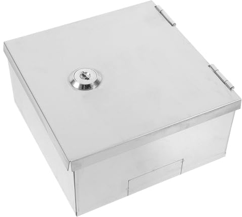 Toddmomy Caja de Protección para Enchufes Eléctricos Cerradura y Resistencia a Salpicaduras, Fabricada en Acero Inoxidable para Uso en Interiores y Exteriores