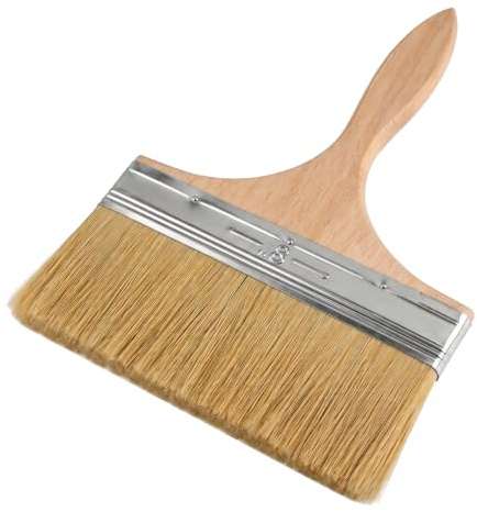 Pincel de Superficie 170mm, Brocha para Paredes Grandes Ancha de para Pintura y Barniz Cepillo Plano con Mango de Madera Metal y Paredes Aplicación de Aceites, Pinturas y Tratamientos de Protección