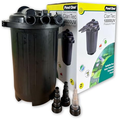 Pond One Claritec 10000UV Pressurised Pond Filter with UV Clarifier for Koi and Goldfish Pond